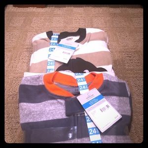 24 month fleece footie pjs for boys